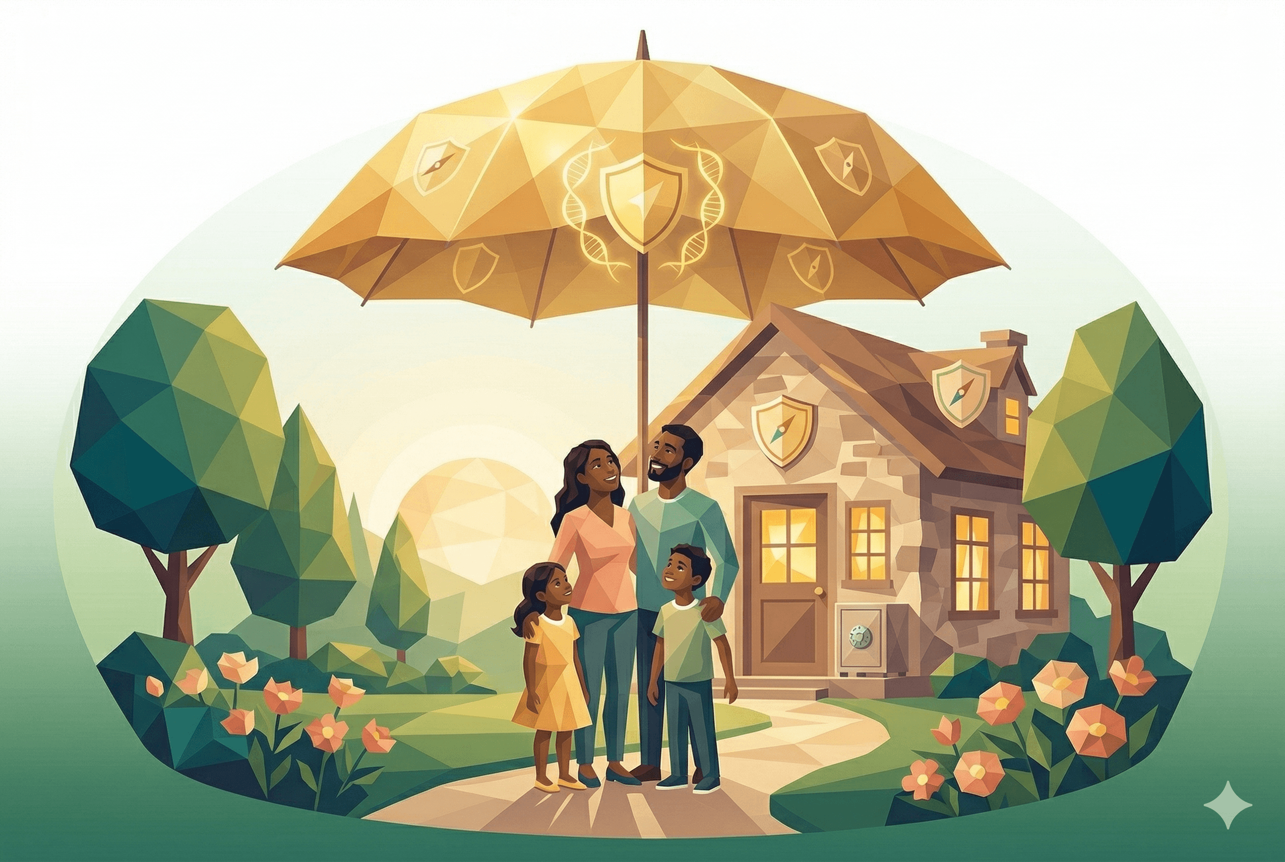 Family financial protection illustration